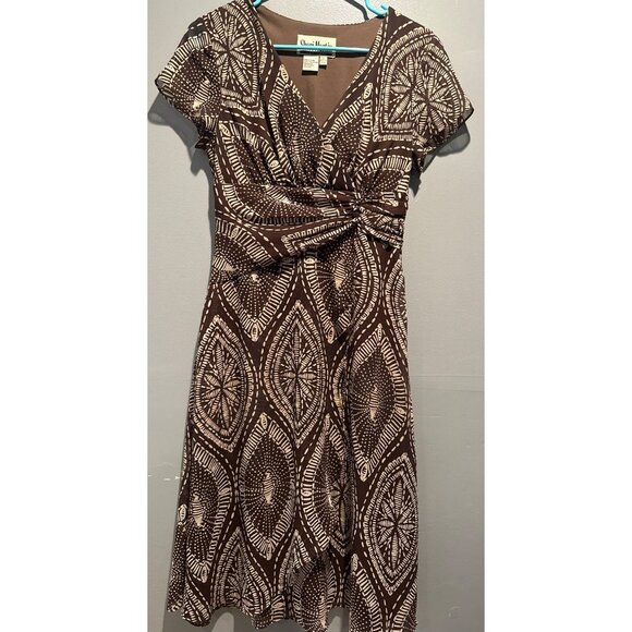 Vintage Women’s Size 6 Brown Fall Dress Cottagecore Romantic Midi Retro Chic - Picture 2 of 9